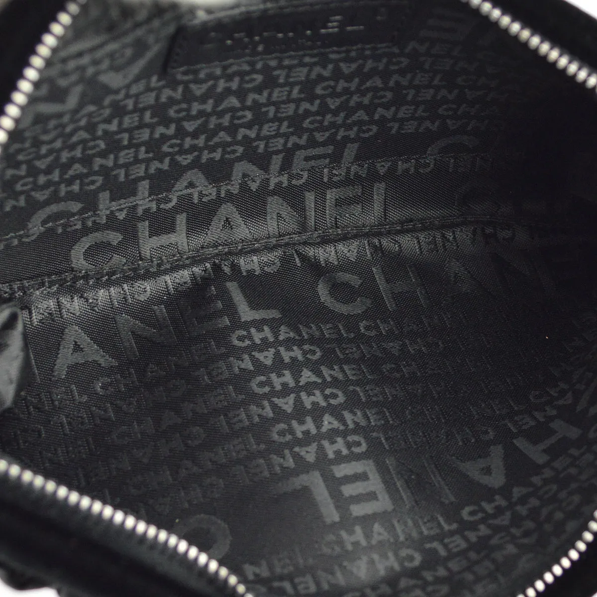 Chanel Black Satin Chain Handbag