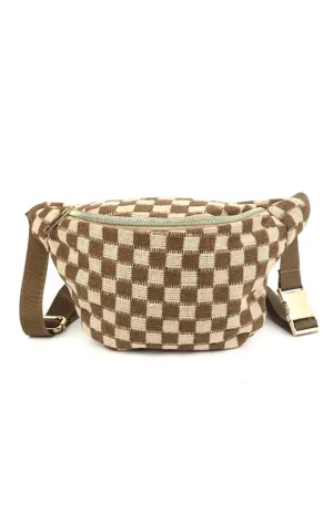Checkered Crossbody Sling Bag