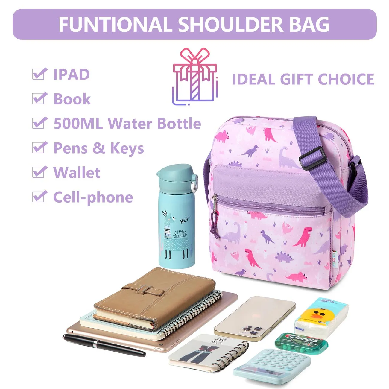 Childlike Design Crossbody Bag