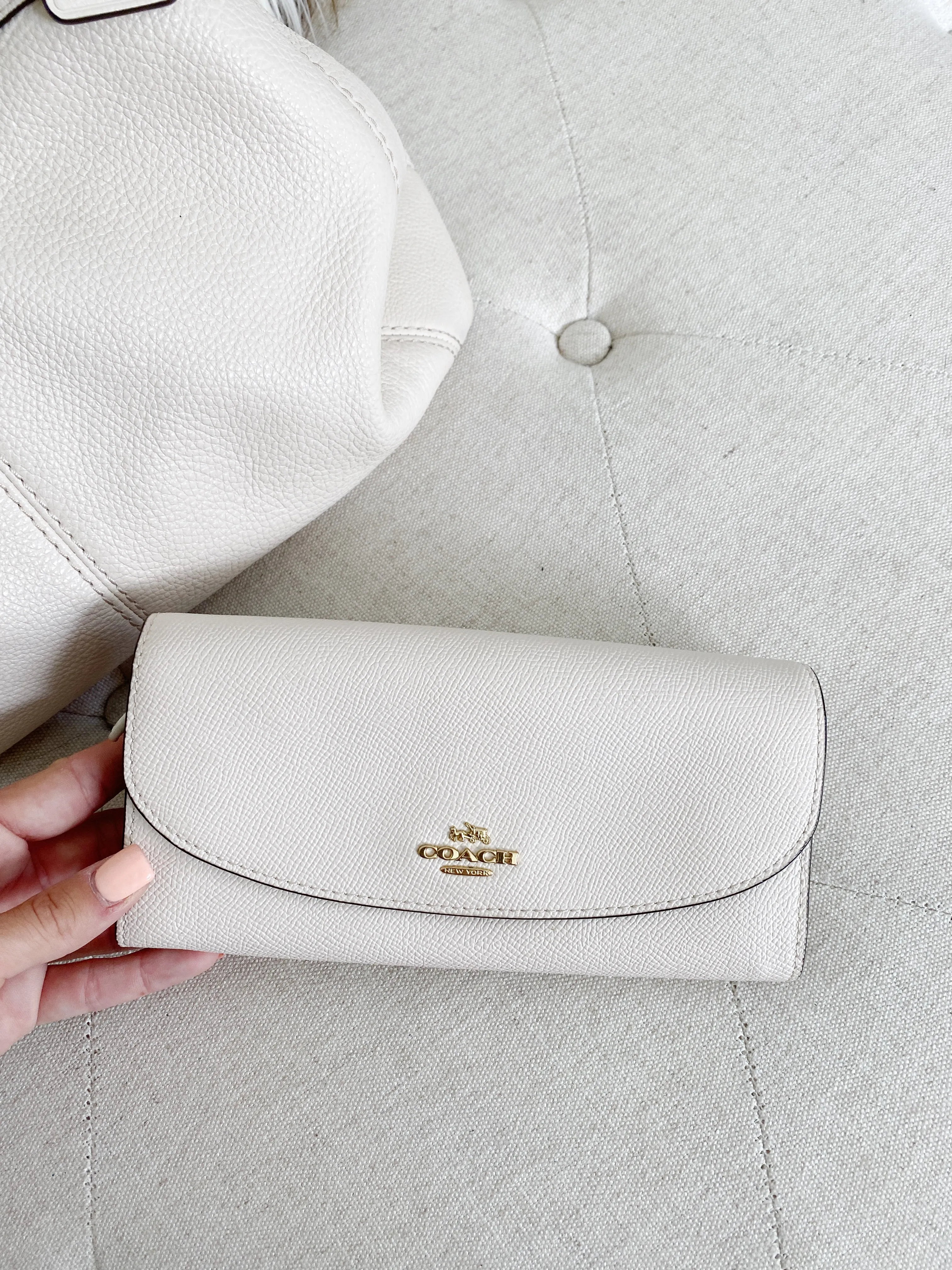 COACH Lexy Chain Pebble Leather Shoulder Bag   Wallet Set