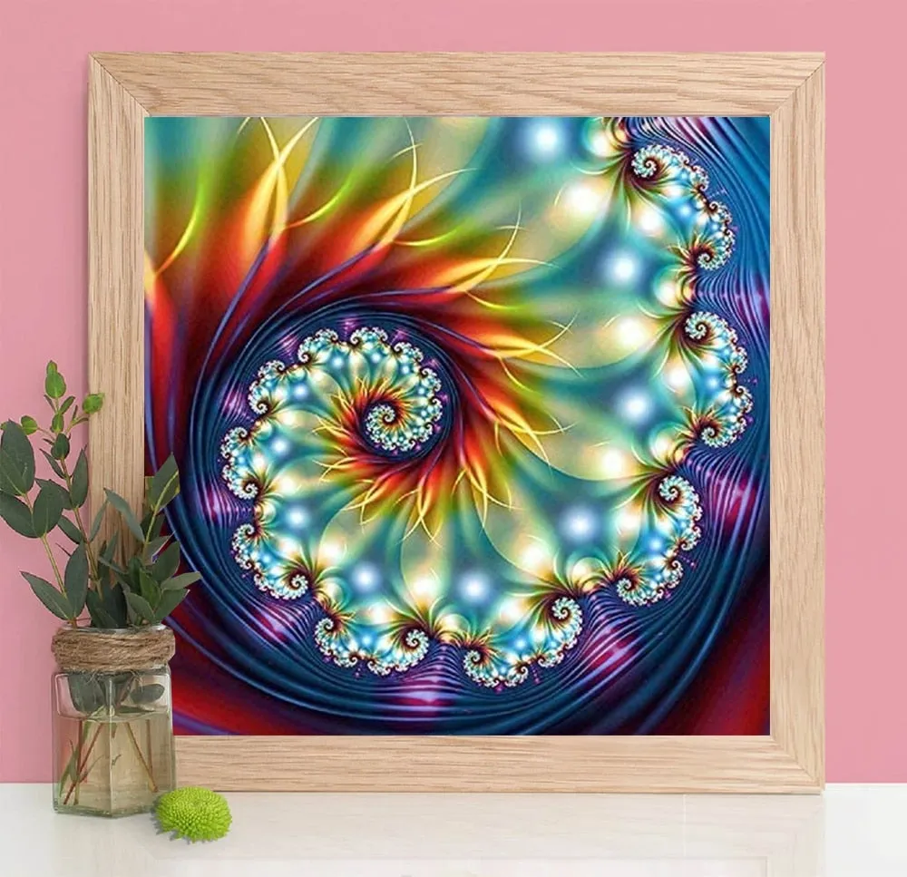 Colorful Spiral Diamond Painting Kit Abstract Rhinestone Embroidery