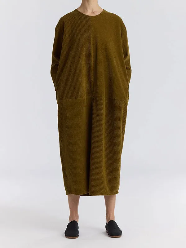 Corduroy Radiant Dress - Olive