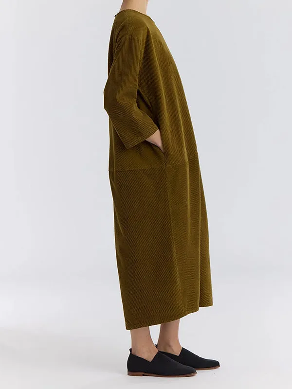 Corduroy Radiant Dress - Olive