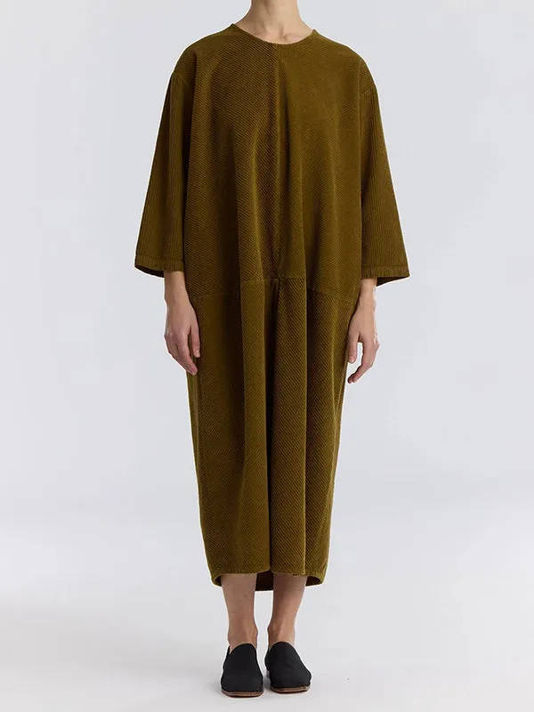 Corduroy Radiant Dress - Olive