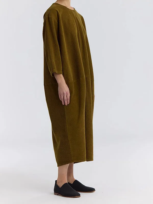 Corduroy Radiant Dress - Olive
