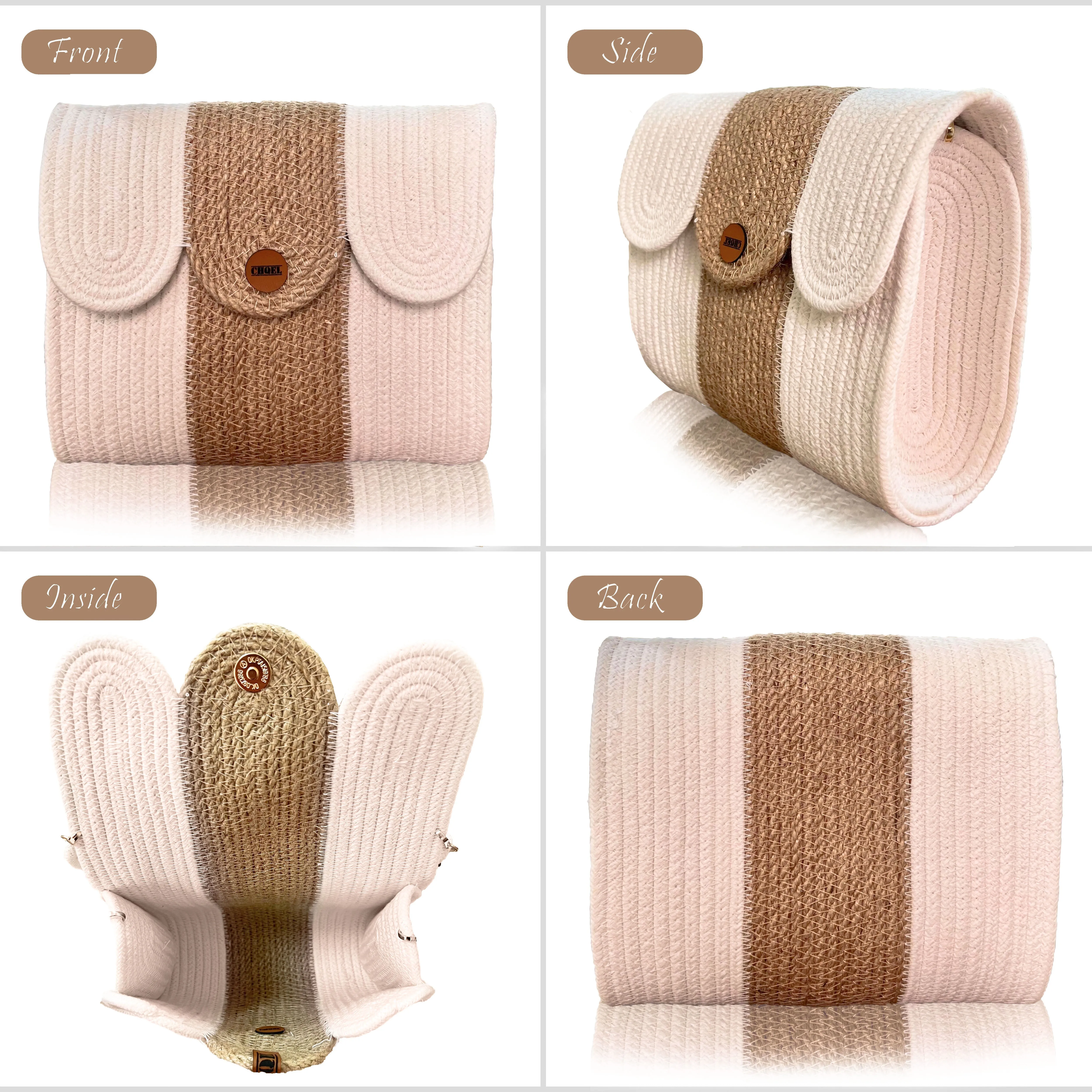 Cotton Rope Clutch Bag for Evening & Wedding (ELEGANT)