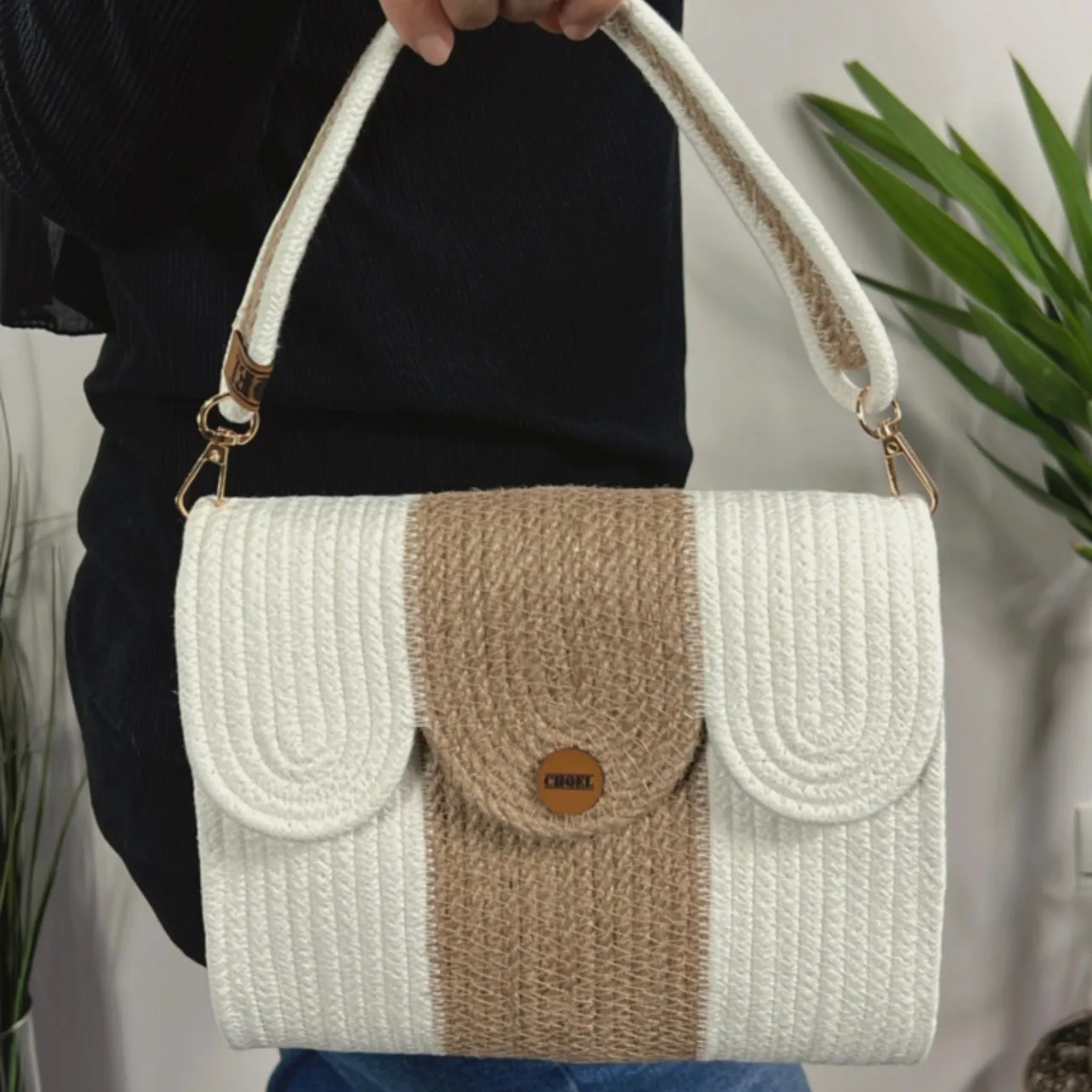 Cotton Rope Clutch Bag for Evening & Wedding (ELEGANT)