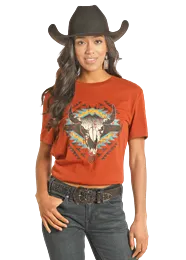 Cow Skull Graphic Tee by Rock & Roll