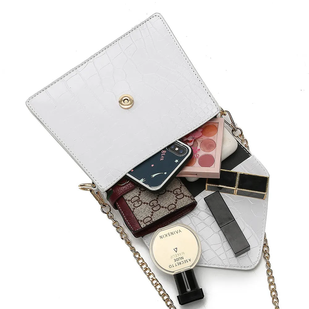 Croco model shoulder bags for women