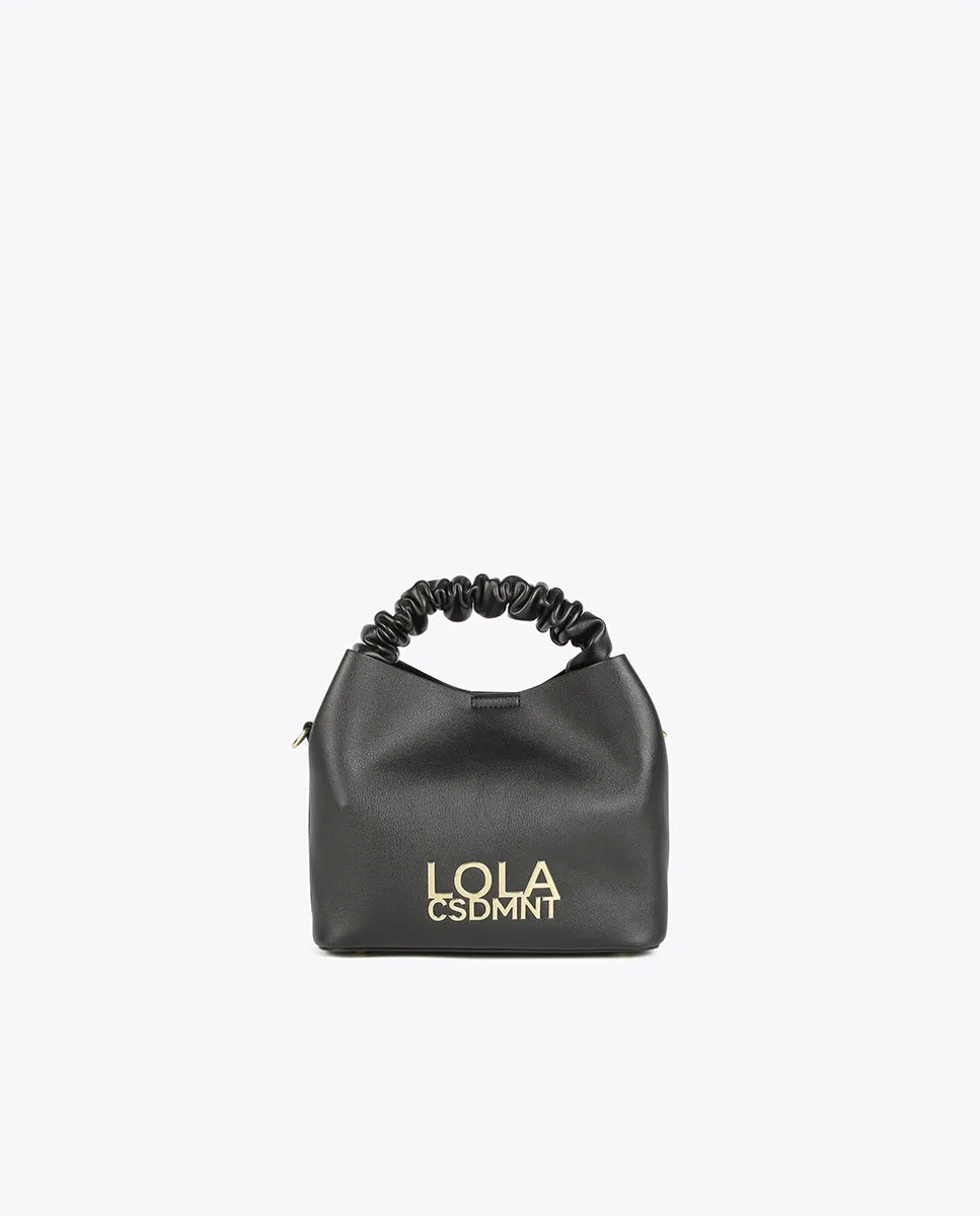 Crossbody bag with gathered strap