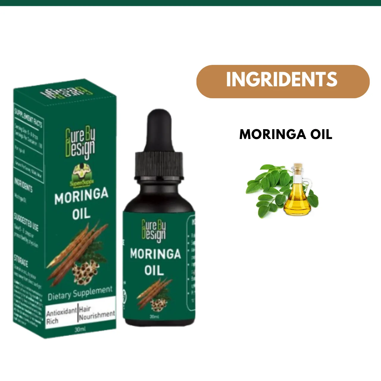 Cure By Design- Reveal Radiant Skin & Luscious Hair – Moringa