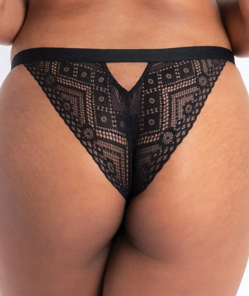Curvy Kate Front and Centre Brazilian Brief - Black