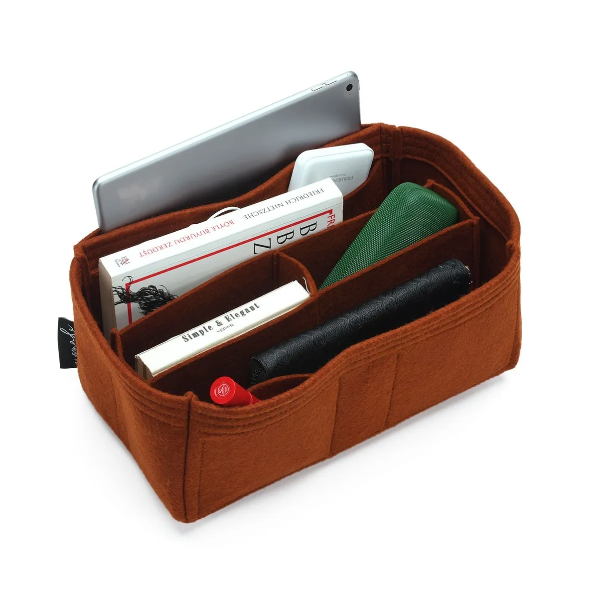 Custom Size Bag Organizer with Middle Compartment and Pen Holder