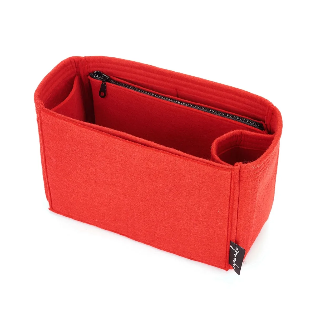 Custom Size Bag Organizer with Zipper Side Pouch and Single Bottle Holder