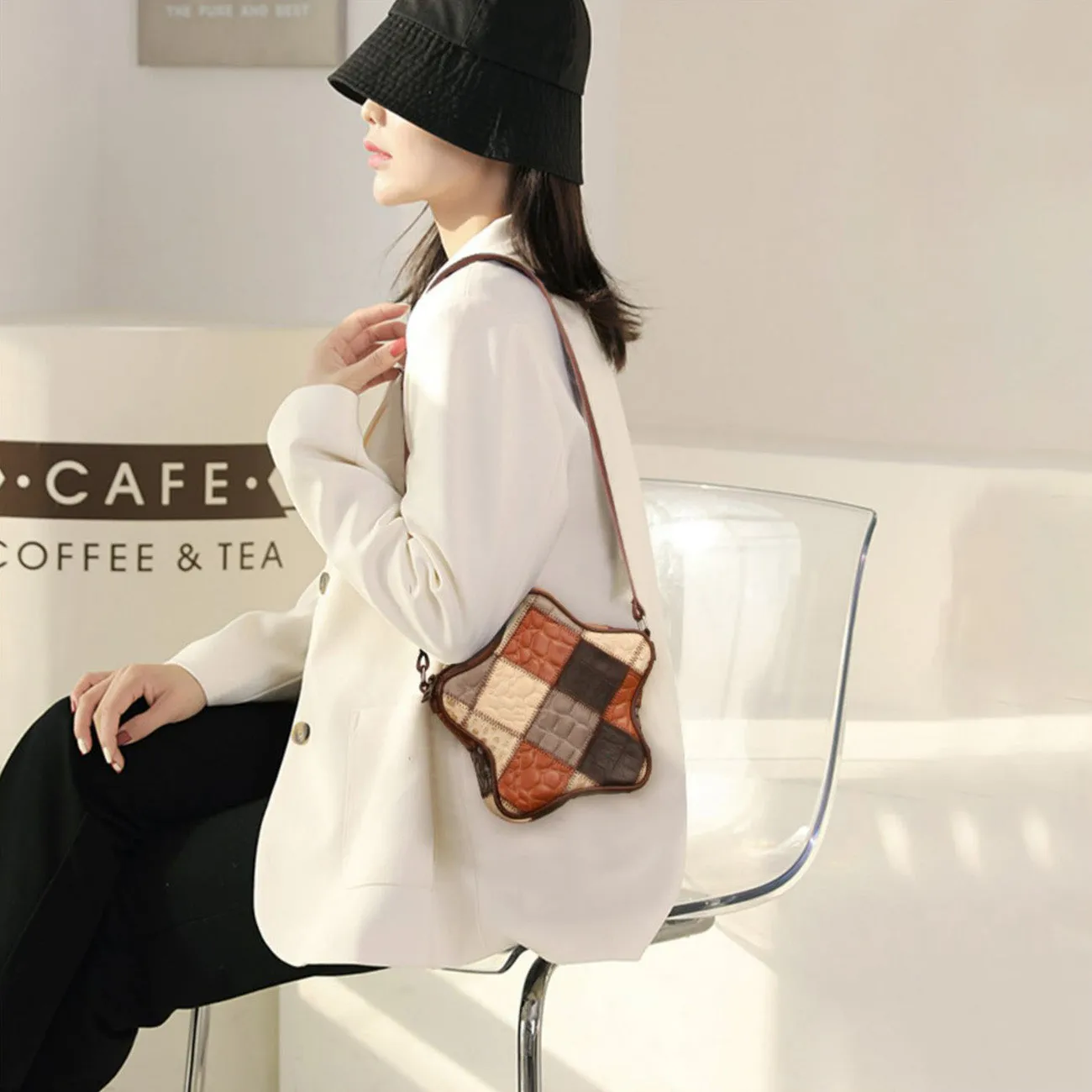 Cute Star Shaped Womens Mini Crossbody Purse Ladies Shoulder Bag