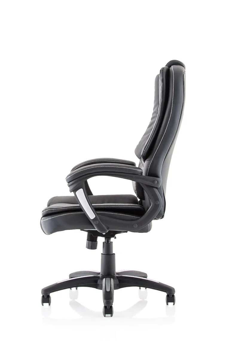Dakota High Back Black PU Leather Office Chair