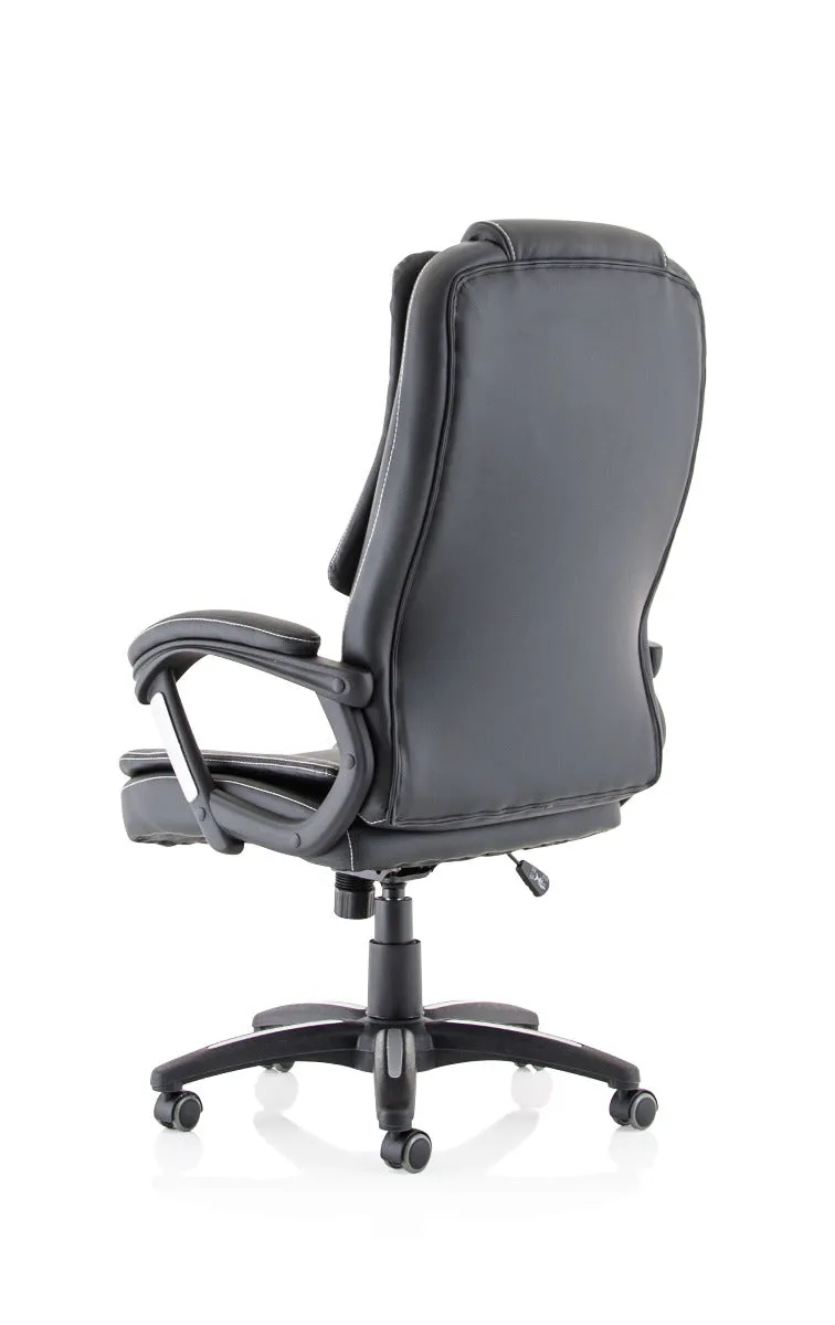 Dakota High Back Black PU Leather Office Chair