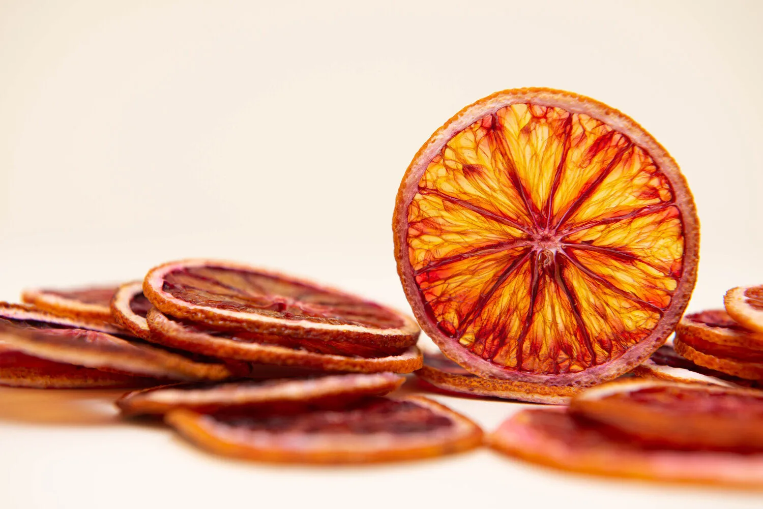 Dehydrated Blood Orange Slice Garnish by Dehy