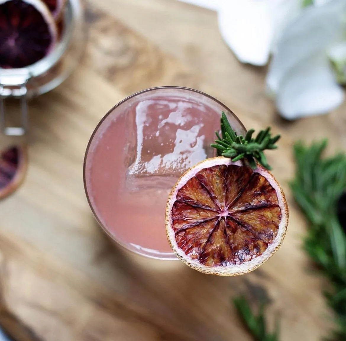 Dehydrated Blood Orange Slice Garnish by Dehy