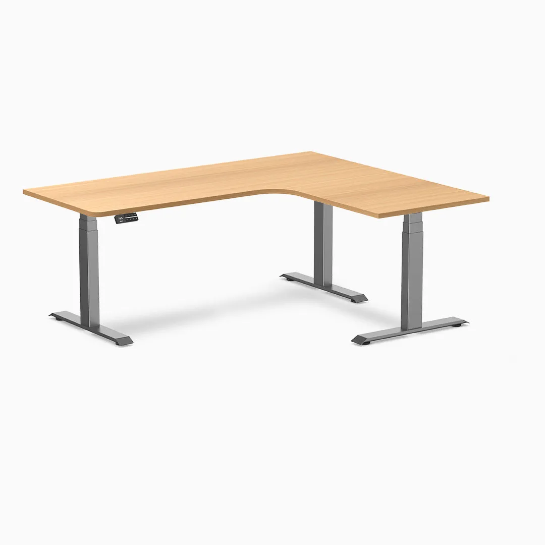 Desky L-Shape Melamine Sit Stand Desk