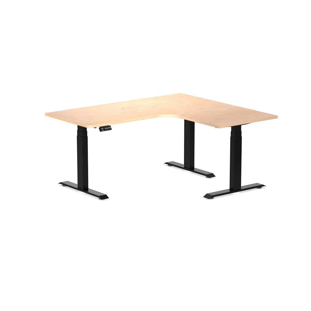 Desky L-Shape Melamine Sit Stand Desk