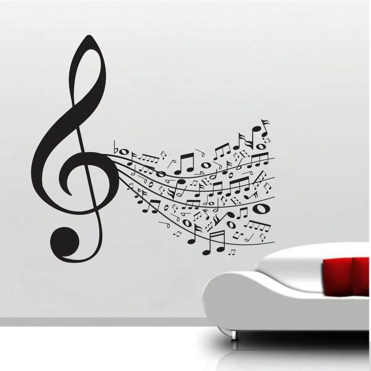 Divine Studio Music Desings Wall Stickers for Living Room Leaves Falling Sofa TV Background Better Life Quote