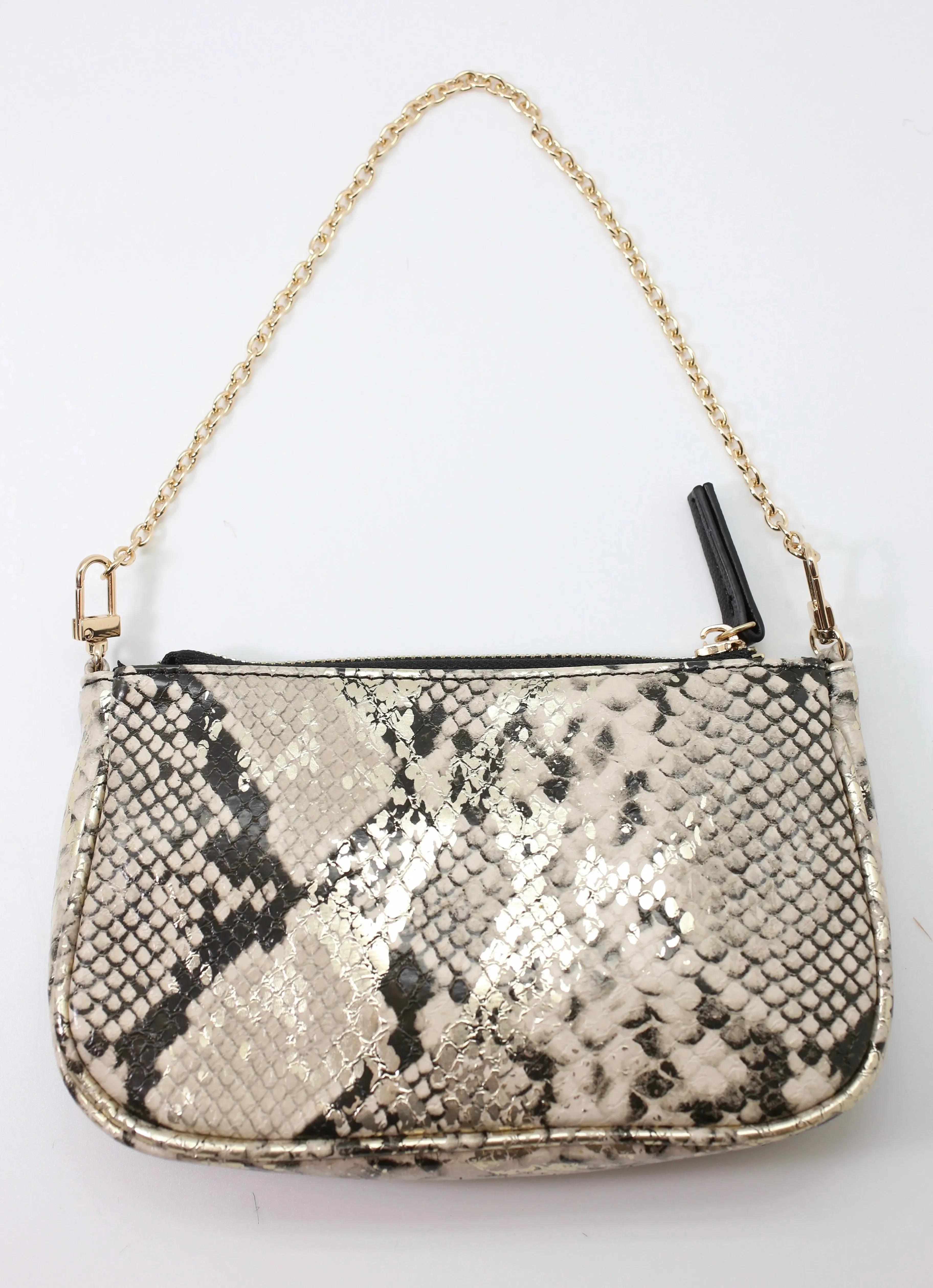 Double Crossbody Bag Snake Print