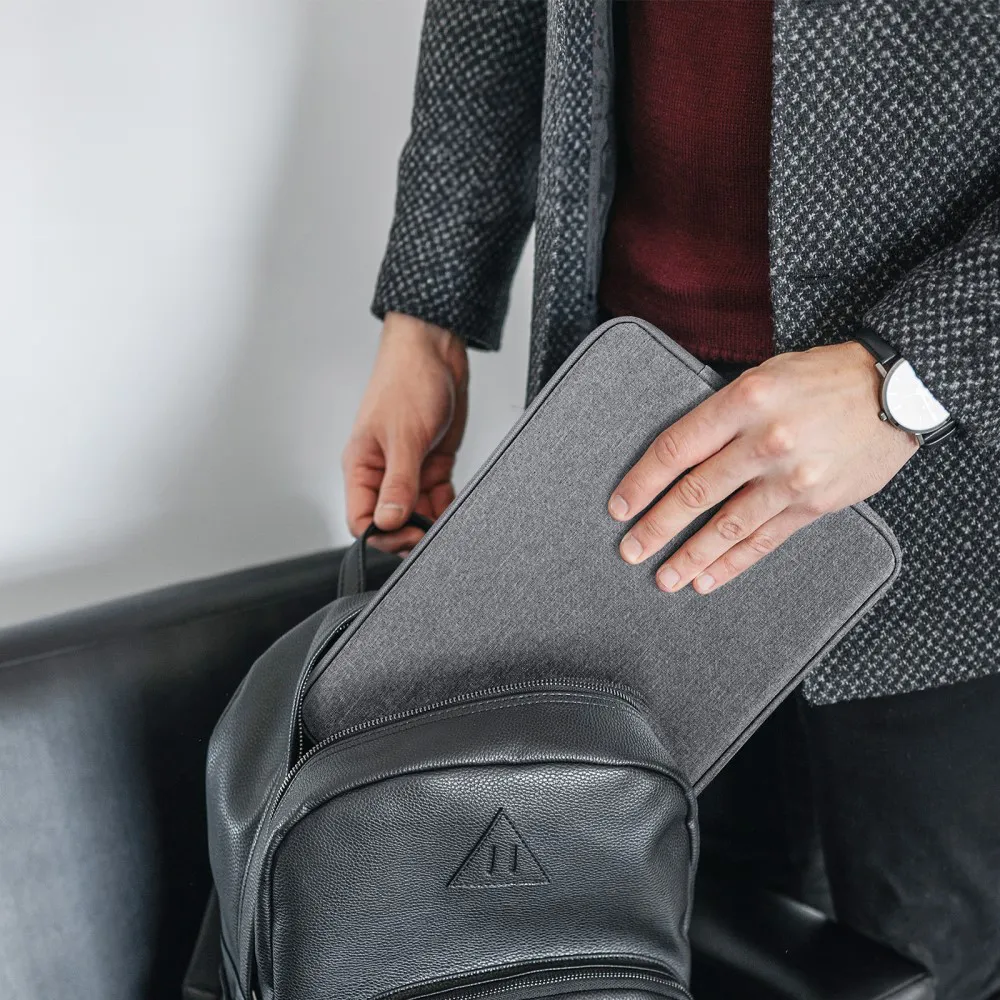 Dux Ducis - Universal 15.4" Fabric Bag MacBook / Laptop / Notebook Sleeve Splashproof - Gray