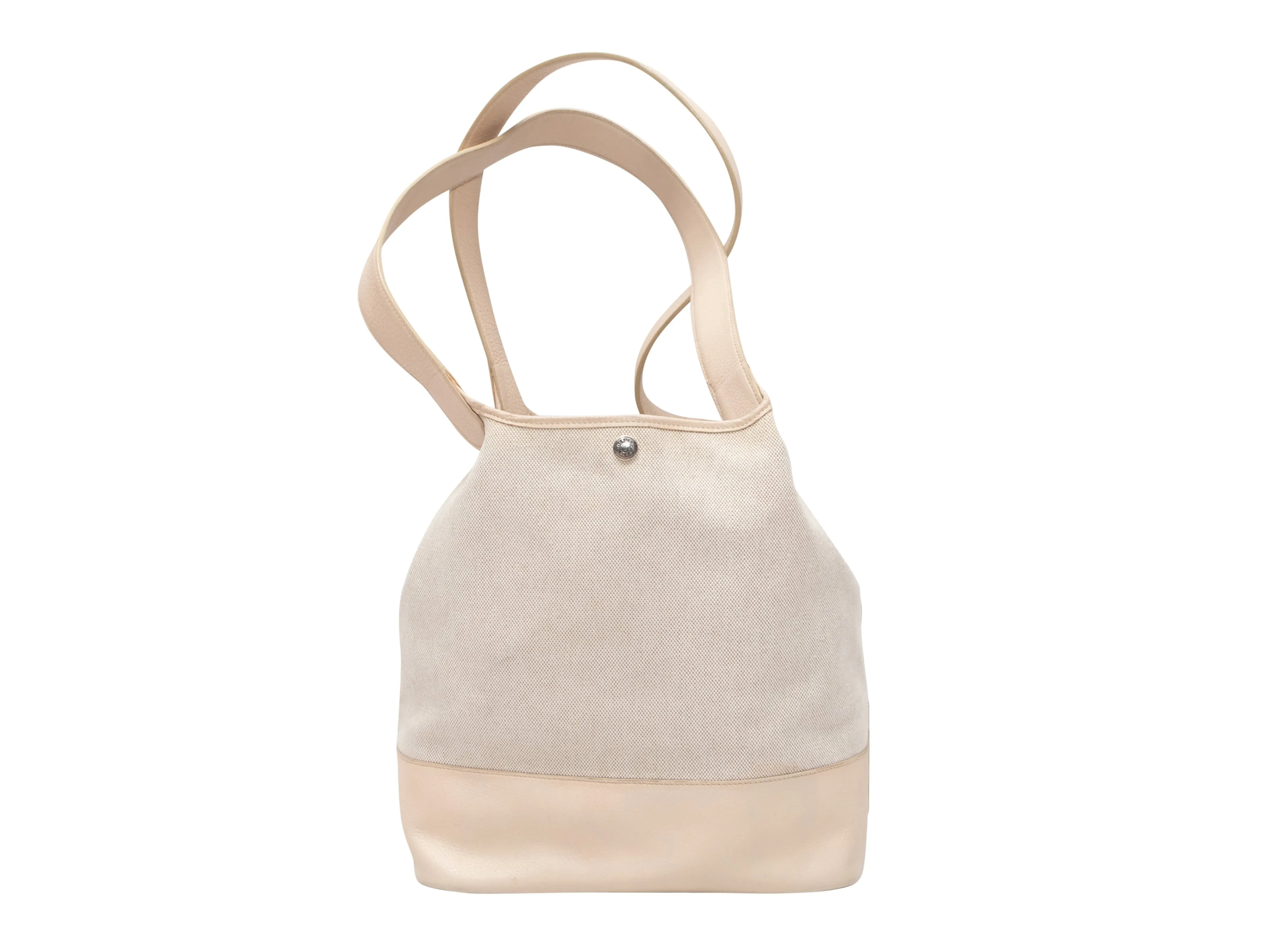 Ecru Hermes 2007 Toile Picotin GM Bag