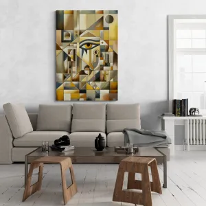 Egyptian Elegance Unveiled: Cubist Wall Art Print - canvas Egyptian Elegance Unveiled: Cubist Wall Art Print - canvas