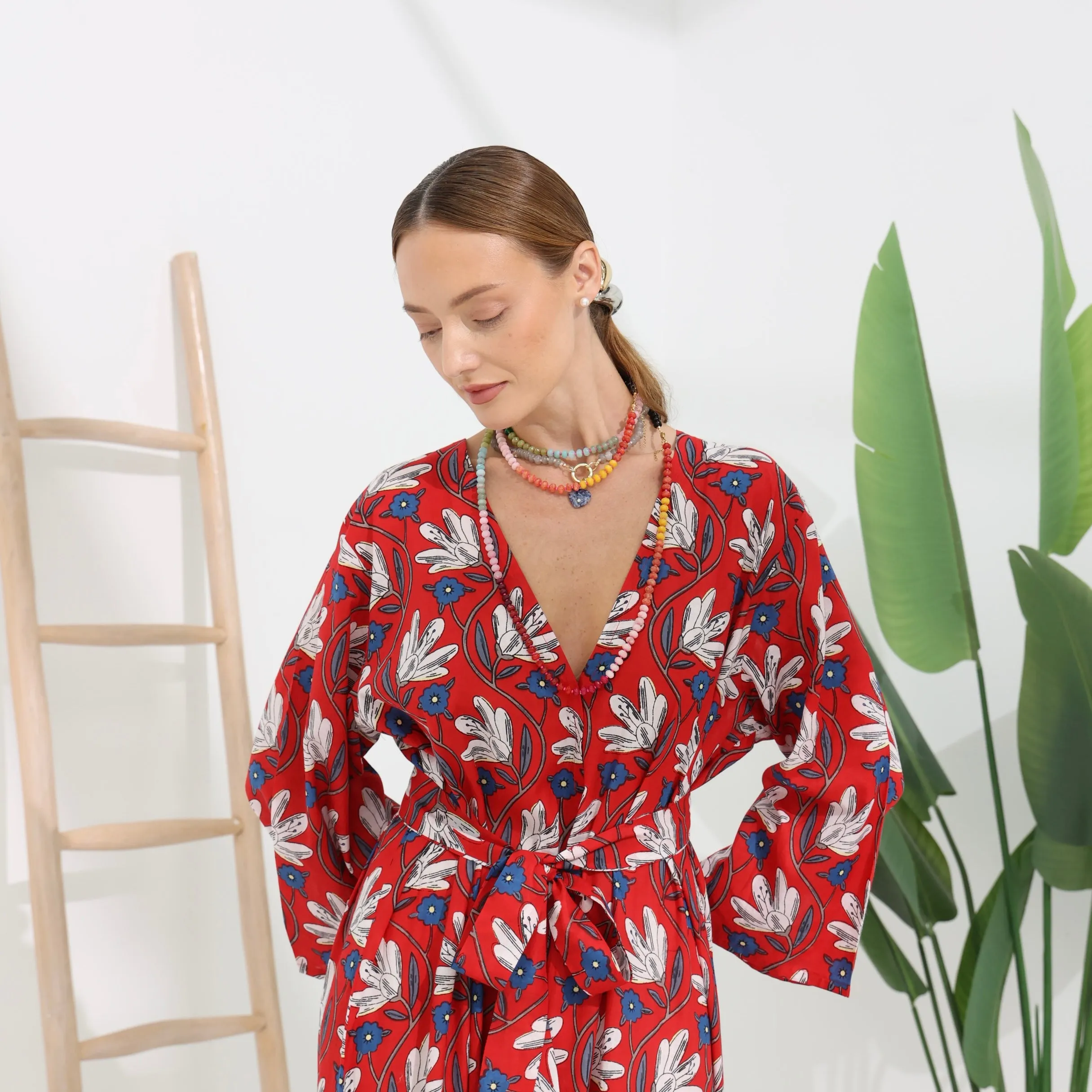 Ella Robe | Floral Red