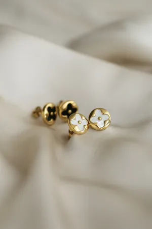 Enamel Clover Studs Enamel Clover Studs