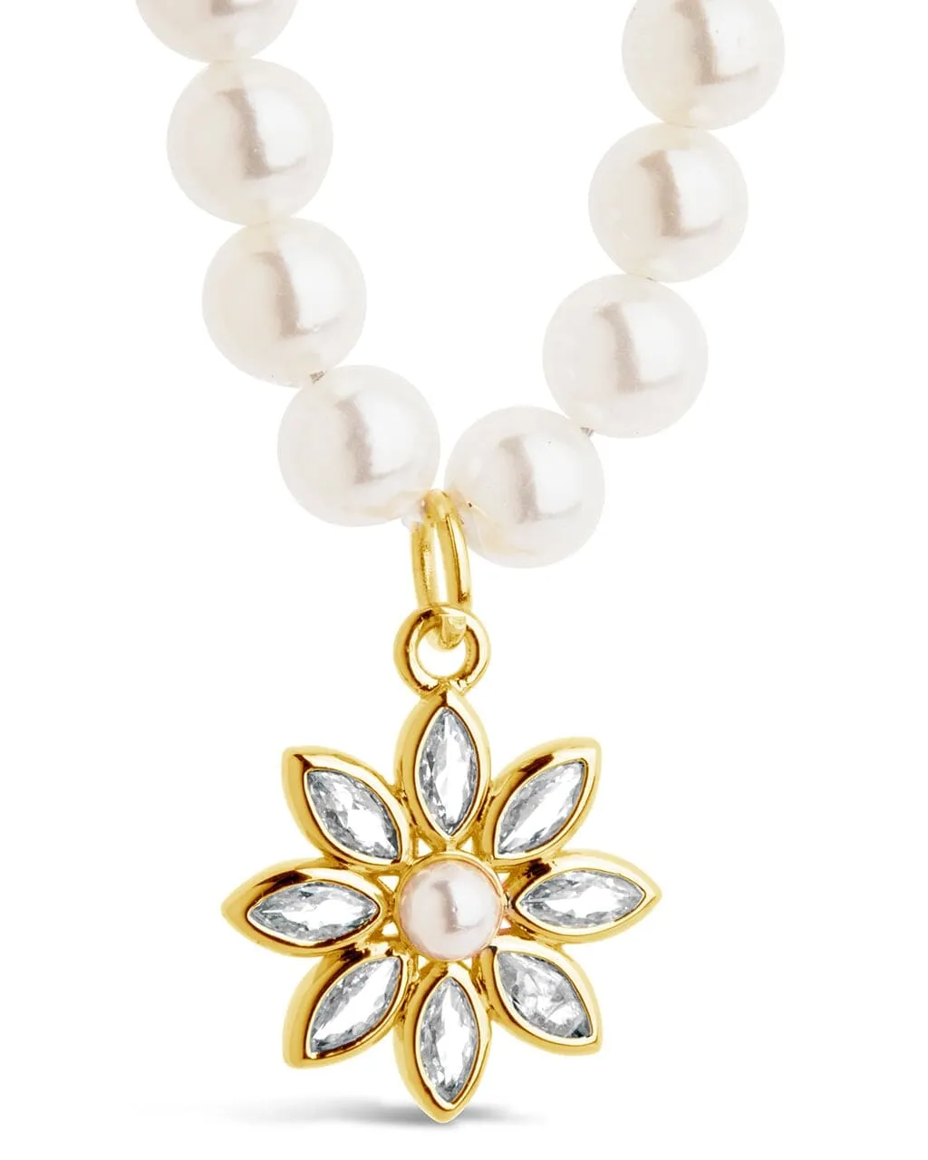 Esti CZ Beaded Pearl Necklace