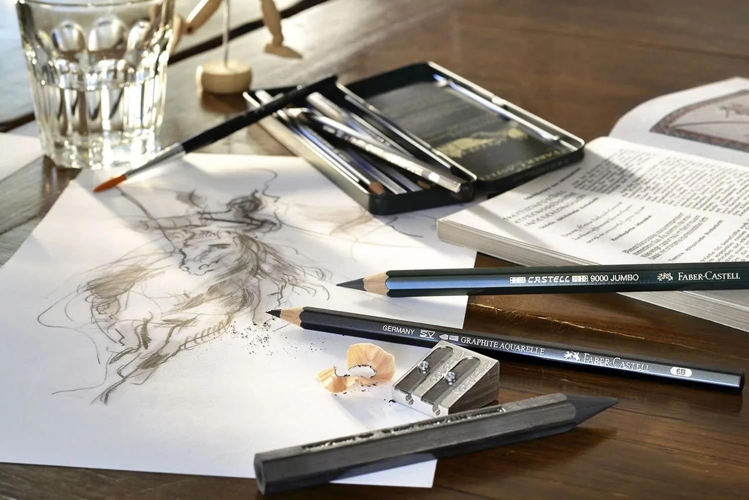 FABER-CASTELL Graphite Crayons PITT 6B/9B 2 in BC