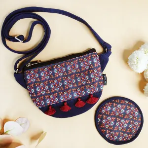 Fanny Pack/Coin Pouch Combo- Blue Knot