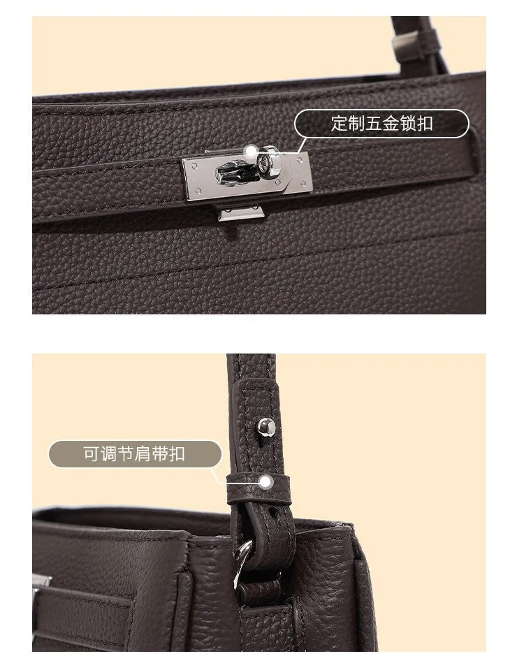 Fashion lock simple single underarm cross body kelly bag 2917 black