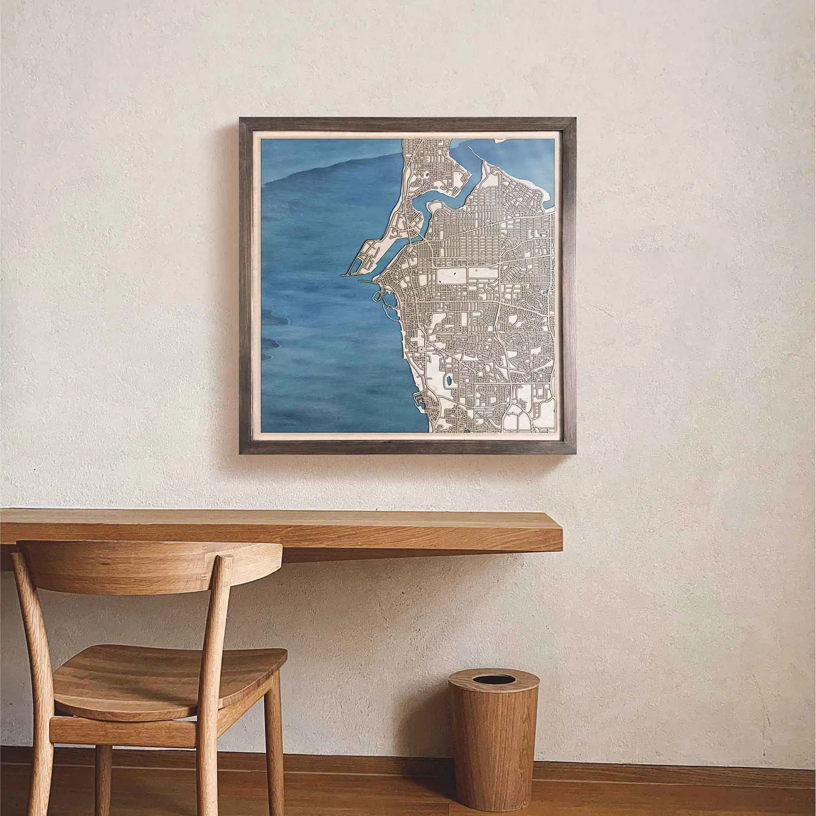 Fremantle Wooden Map