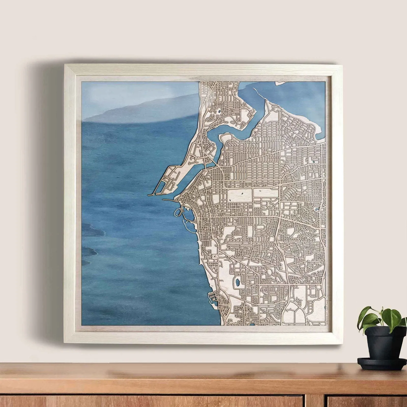 Fremantle Wooden Map