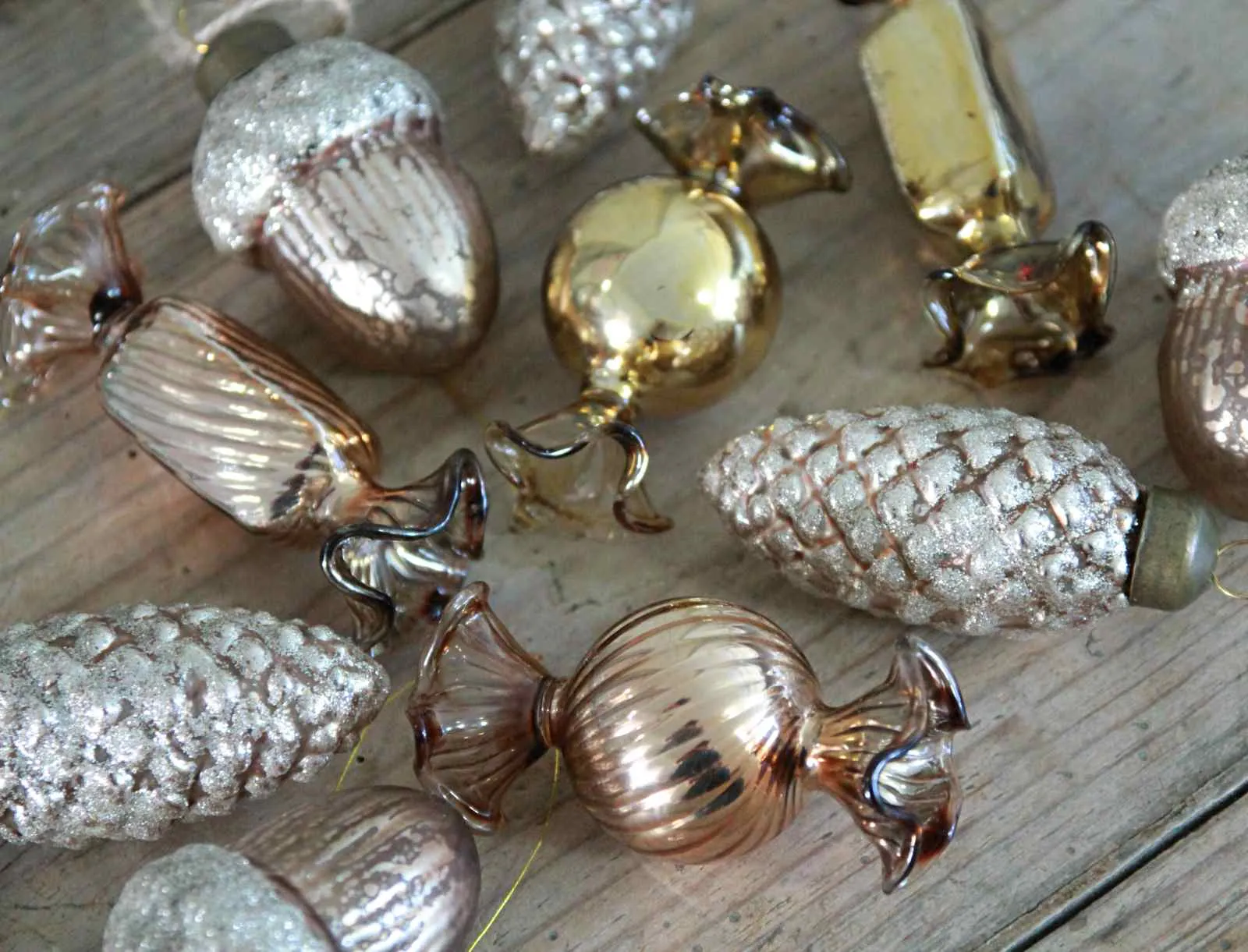 Glass Candy Decoration - Gold