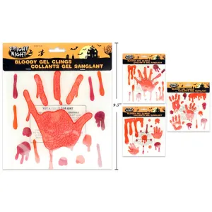 Halloween Bloody Gel Window Clings