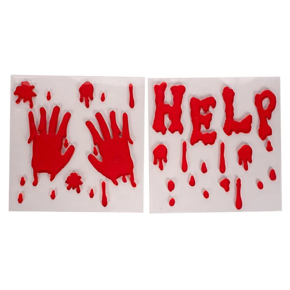 Halloween Bloody Gel Window Clings