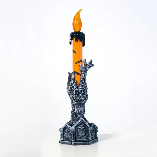 Halloween Party Decor LED Candle Skeleton Ghost Hand Shape Electronic Candle Light Lamp for Halloween party Holiday Lamp