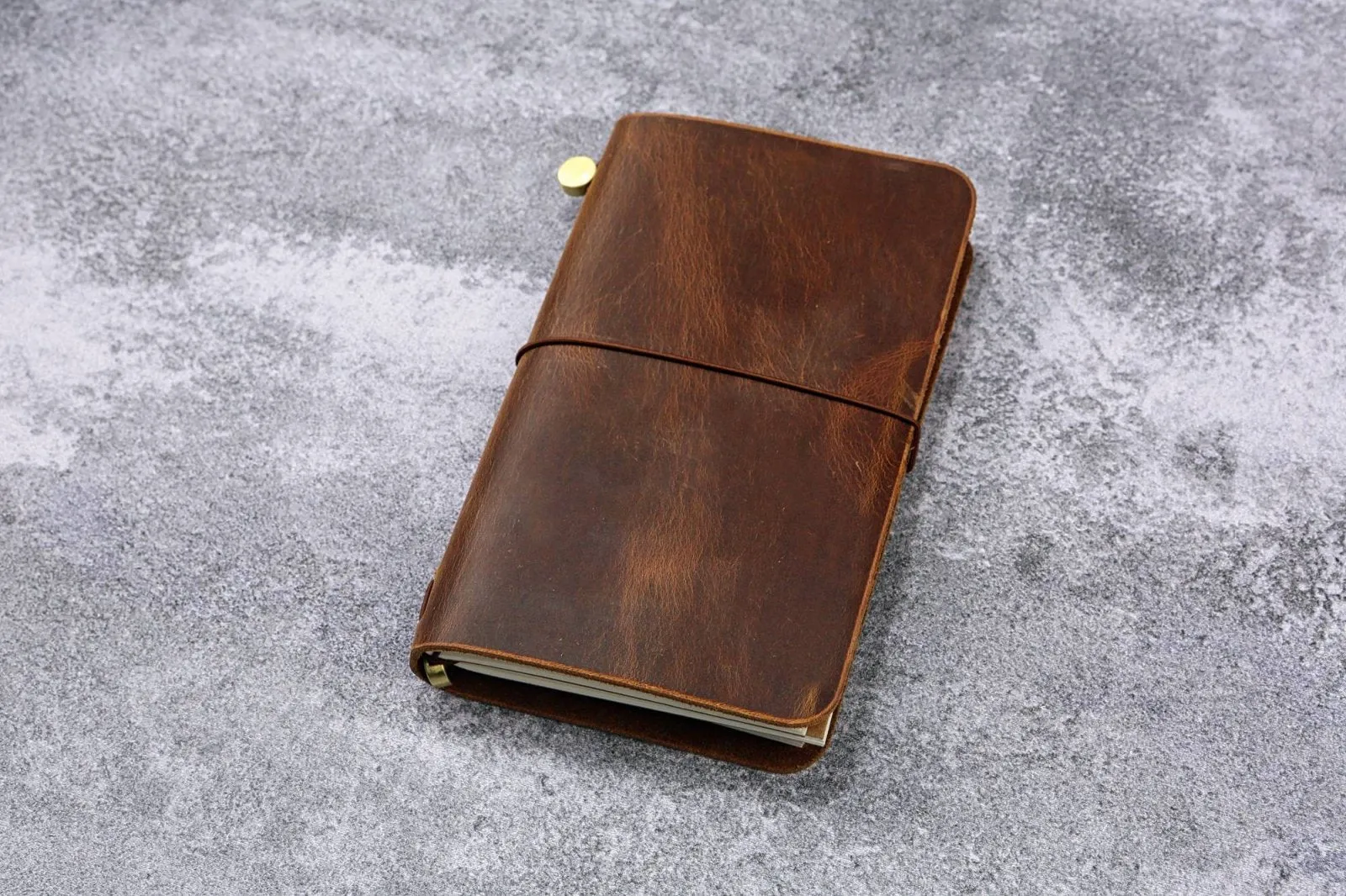 Handcrafted Refillable Leather Journal Travelers Notebook with 3 Inserts