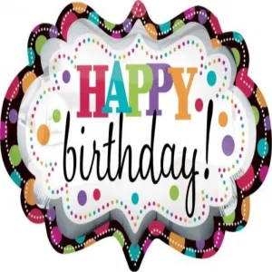 HBD Marquee Foil Balloon - 41cm x 69cm