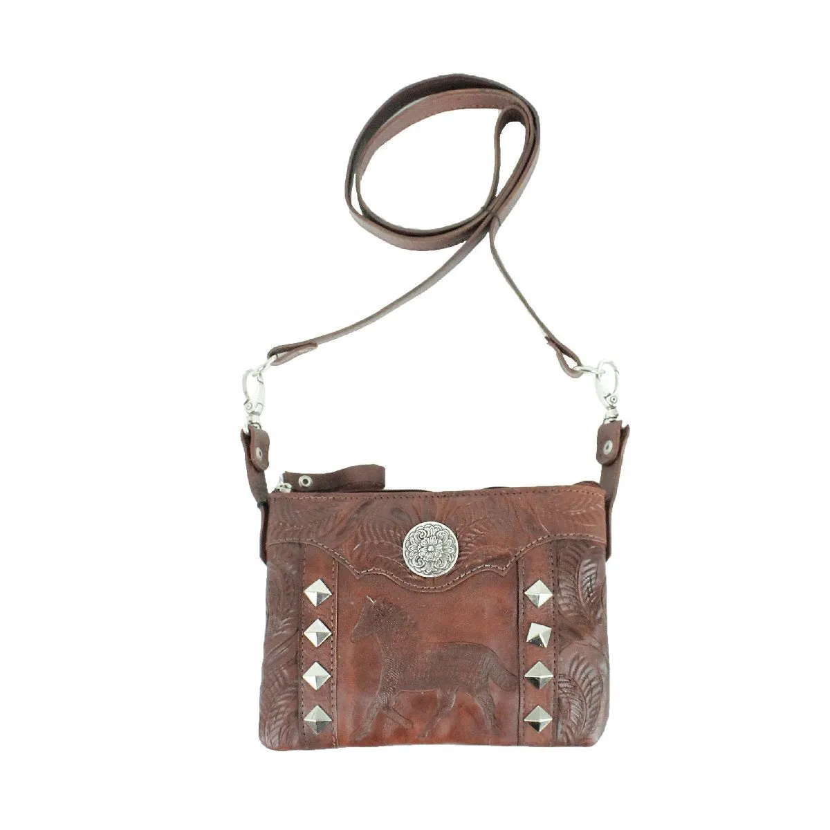 Hitchin' Post Hip/Crossbody Bag with Embossed Horse - Choose From 3 Colors!