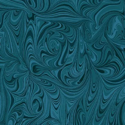 Hooked Fish-Marble Tonal Dark Ocean