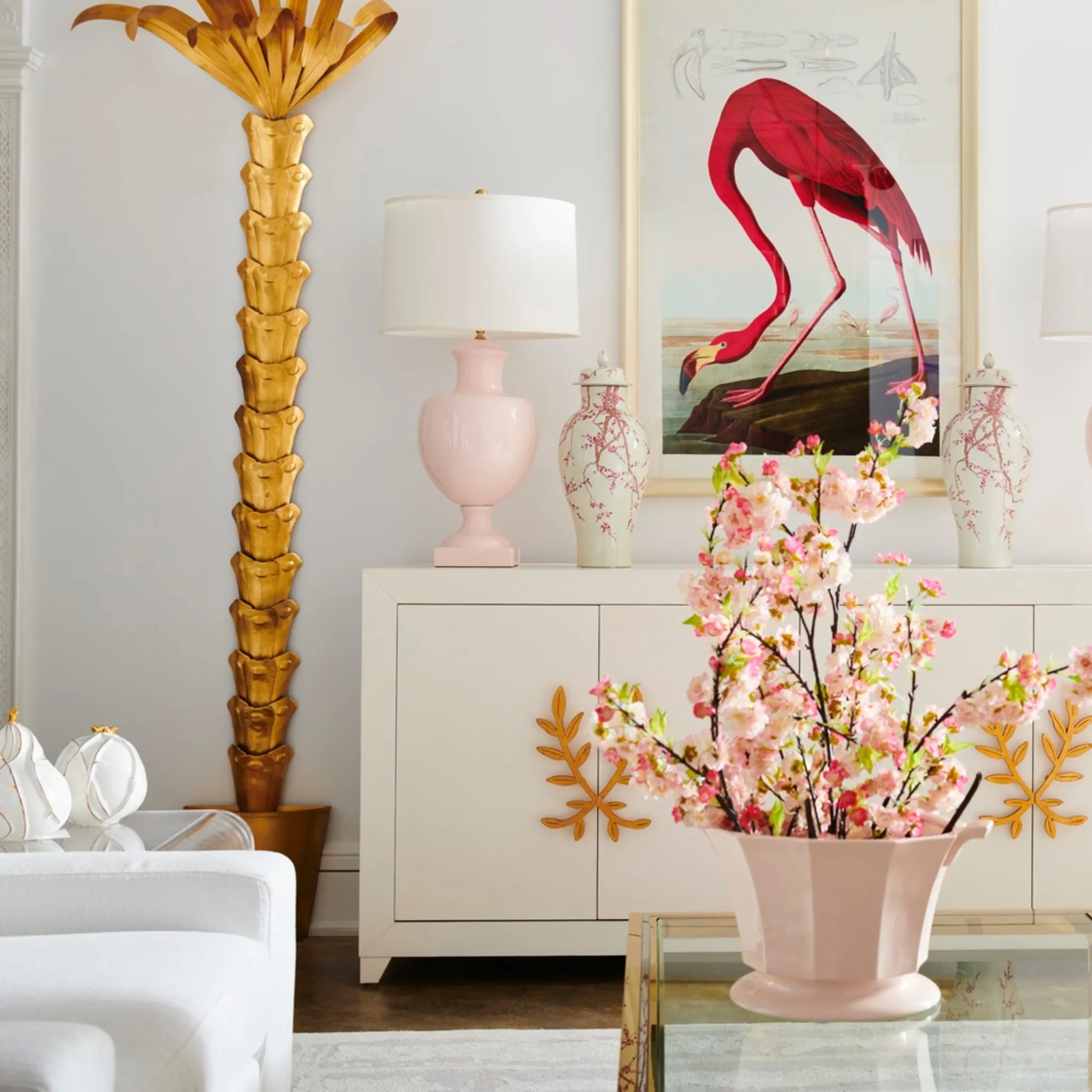 Iron Palm Tree in Antique Gold Leaf