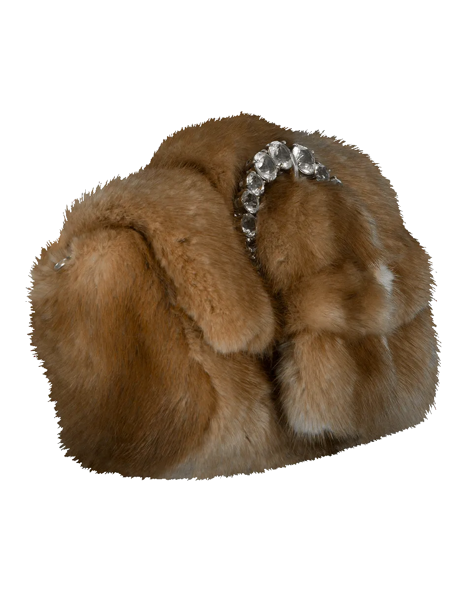 Jeweled Fur Bag