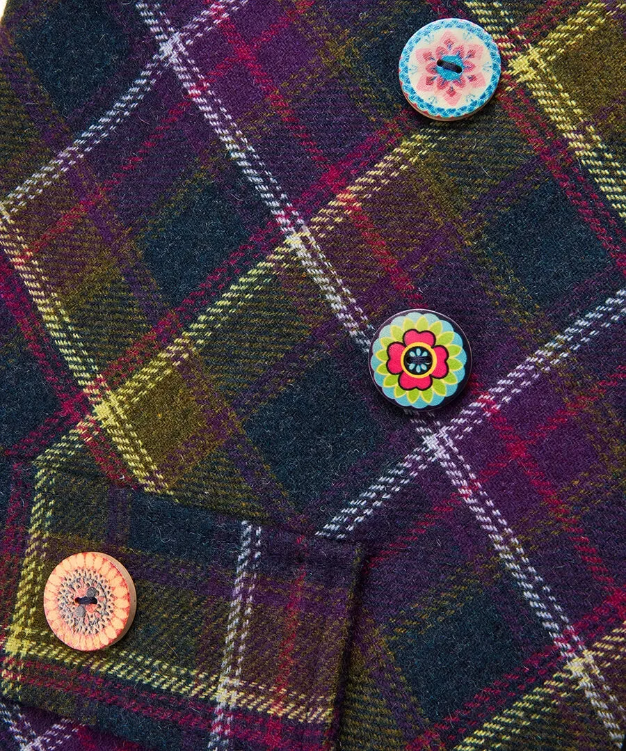 Joe Browns 12 Purple Joe's Favourite Checked Skirt