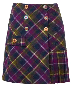 Joe Browns 12 Purple Joe's Favourite Checked Skirt